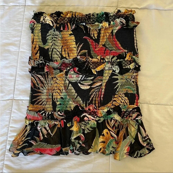 Petersyn ruched ruffle printed mini skirt - Picture 5 of 9